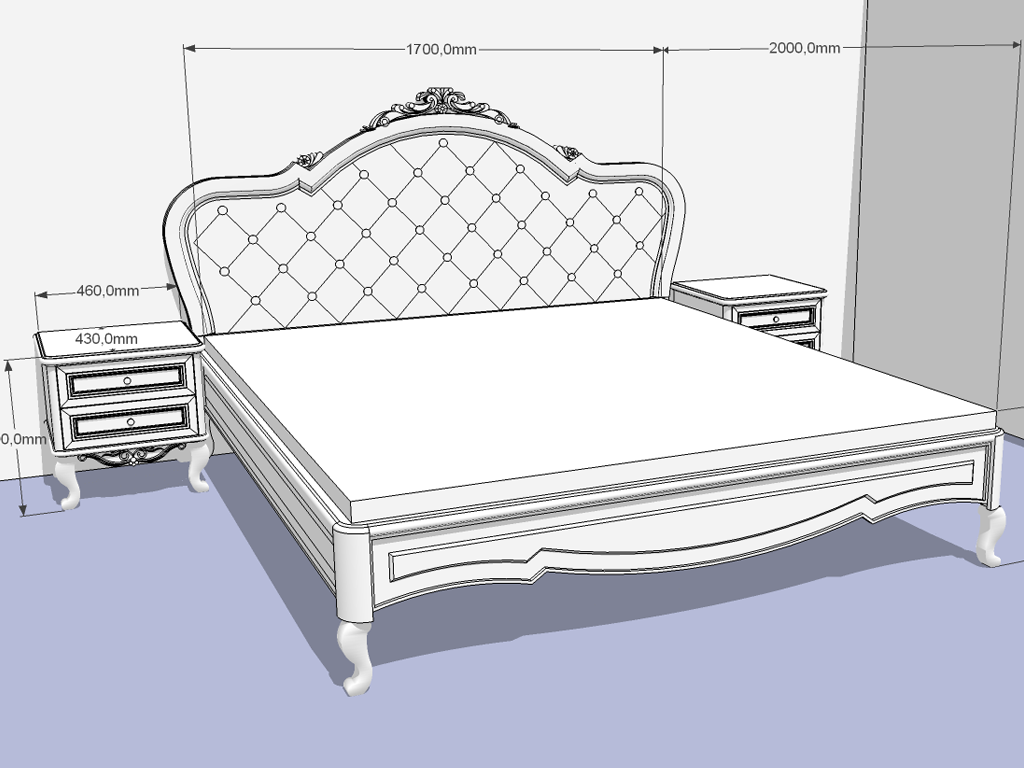 20 Кровать классической спальни 2